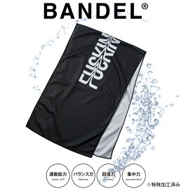 【父の日 早割10％off】【レビュー特典】BANDEL バンデル クールタオル COOL TOWEL FUCKIN'SHOT BG-FSCT001 ブラックロゴ 黒 ゴルフ ひんやりタオル 冷感 冷却 熱中症 暑さ 対策 発熱 アウトドア キャンプ オシャレ ひんやり 薄手 軽量