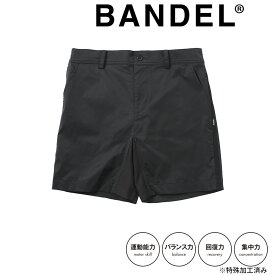 【レビュー特典】バンデル BANDEL GOLF COLLECTION 撥水ショートパンツ ショーツ 短パン BG-TCNSP001 ストレッチナイロン 吸汗 速乾 スポーツ 切り替え ロゴ ブランド オシャレ ブラック 黒 メンズ 男性 CREORA クレオラ