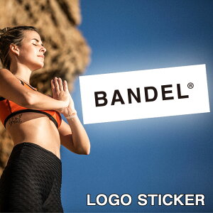 【レビュー特典】BANDEL バンデル スタンダードロゴ ステッカーシール sticker logo サーフボード 耐水性 クーラーボックス ブラック ホワイト トレーニング アスリート バランス