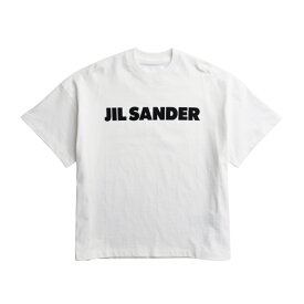 【SS最大P55!要エントリー】JIL SANDER Tシャツ ロゴ入り コットンジャージー J21GC0001 WHITEホワイト ナチュラル 白 クルーネック リブ 半袖 オーガニックコットン ロゴ コットン 100% ジャージー イタリア