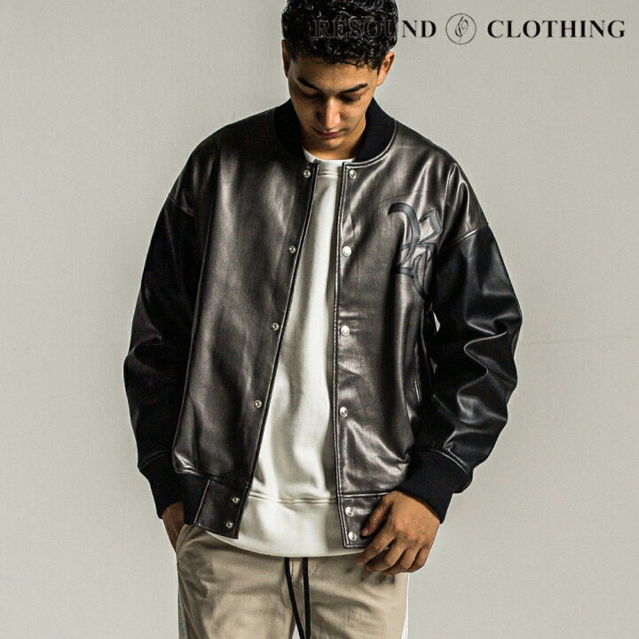 楽天市場】RESOUND CLOTHING リサウンドクロージング LEATHER VARSITY 