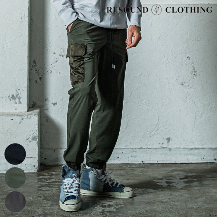 RESOUND CLOTHING リサウンドクロージング パンツ CHRIS EASY PANTS BASIC-ST-016 TIGHT TAPERD ロングパンツ 機能素材 メンズ ブラック カーキ グレー DEPARTMENTSTORES - 通販 - Yahoo ショッピング