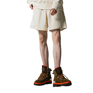 �y�\��zRESOUND CLOTHING ���T�E���h�N���[�W���O �p���c BLISTER KNIT HALF PT RC39-HP-003 �n�[�t�p���c �j�b�g�p���c �u���b�N �I�t�z���C�g 2026ss�V���[�g�p���c �Z�p�� ���Y�{�� �􉽖͗l �X�g���C�v