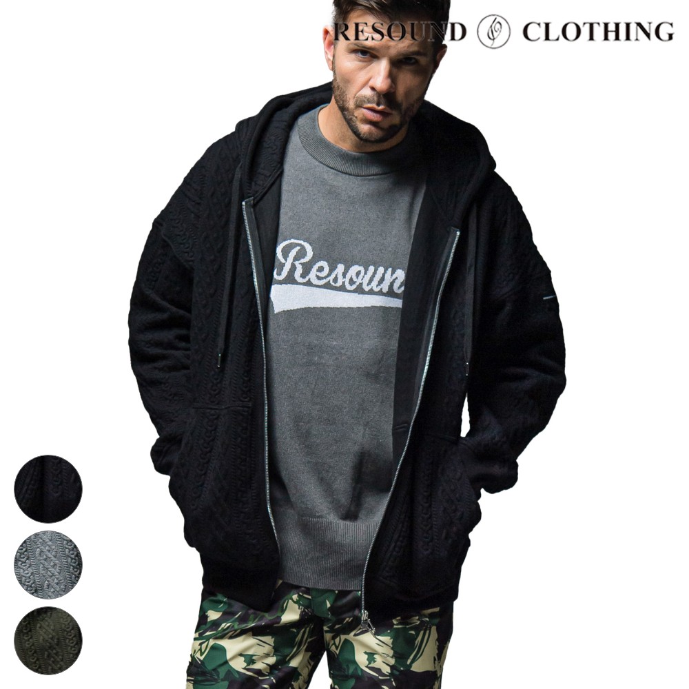 楽天市場】RESOUND CLOTHING フーディー ROPE zip loose hoodie RC29-C
