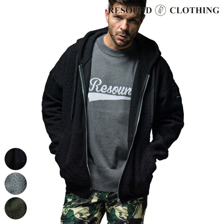 楽天市場】RESOUND CLOTHING フーディー ROPE zip loose hoodie RC29-C 