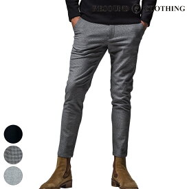 RESOUND CLOTHING リサウンドクロージング ロングパンツ PAT TIGHT EASY PANTS RC30-ST-037スラックス テーパード イージーパンツ ジャージ ストレッチ フォーマル カジュアル BLACK CHIDORI GREY