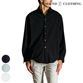 RESOUND CLOTHING リサウンドクロージング シャツ NYLON jack shirts RC31-SH-001 ブラック アクア ホワイトジャックシャツ アップデート ナイロンシャツジャケット 細かい運針 ラウンドカラー