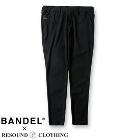 RESOUND CLOTHING x BANDEL リサウンドクロージング バンデル パンツ CRIS EAZY PANTS RCB29-ST-016 BLACKライフテックブランド コラボレーションアイテム 高機能ナイロンマイクロファイバー素材 ナイロンイージーパンツ