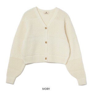 SEAGREEN �V�[�O���[�� PATCHWORK KNIT CARDIGAN LSEA24A9619-K �J�[�f�B�K�� �j�b�g �E�[�� 100% �V���[�g�� ���{�� �E�B�����Y �O���[�� �A�C�{���[�g�b�v�X �H�D �������