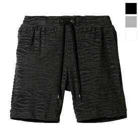 Seagreen ショーツ ZEBRA PILE JQ SHORTS MSEA21S5042-S BLACK GREY WHITE 黒 灰色 白 ショートパンツ ハーフパンツ 短パン ジャガード パイル タオル地 セットアップ