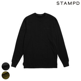 STAMPD スタンプド ロンT Strike Logo LS Perfect Tee SLA-M2976LTChris Stampd クリス・スタンプド 長袖 トップス ロングティーシャツ Long Sleeve ロングTシャツ ロゴ 黒 茶