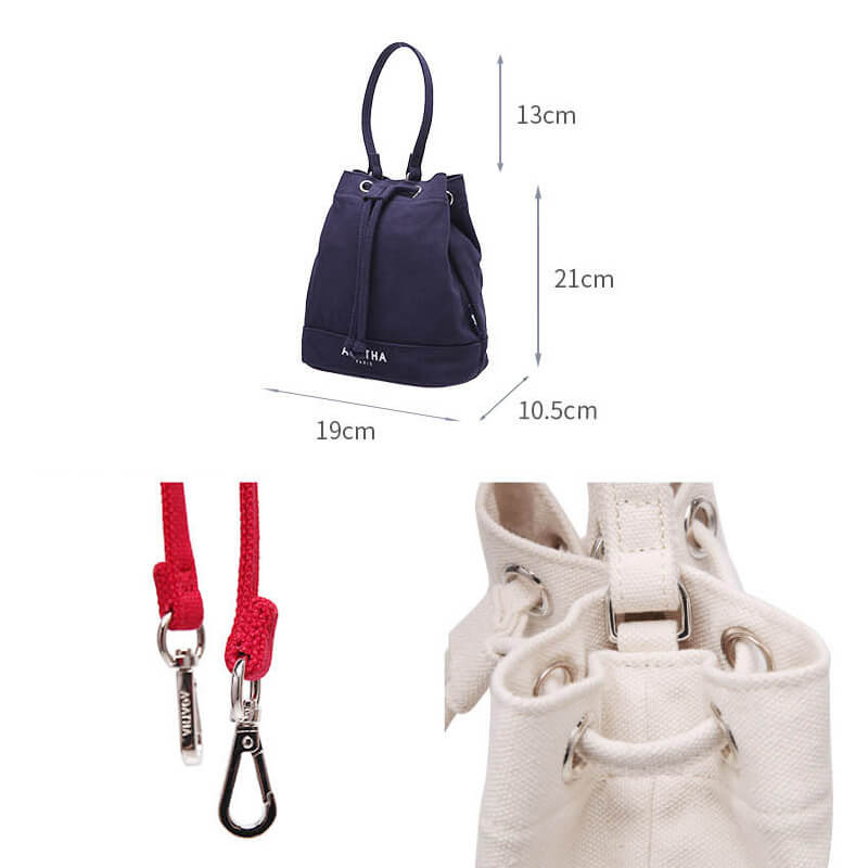 レディースファッション バッグ AGATHA(アガタ) AGT202-521 キャンバス生地の巾着型2Wayハンドバッグ | デパートショップ