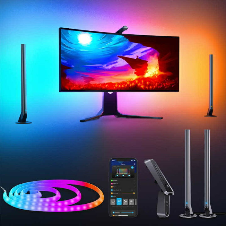 楽天市場】HENZHENINTELLIROCKS Govee G1-Pro ゲーミングライトセット 