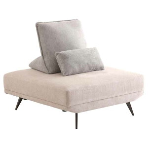 大人かわいい アイランドソファ 1人掛け 幅98cm 高さ41cm 背もたれクッション付き