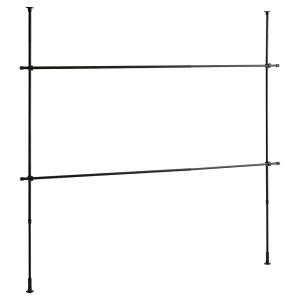 つっぱりハンガーラック 2段 幅250cm 衣類収納 一人暮らし 新生活 ファミリー クローゼット