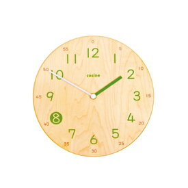 コサイン cosine 子ども時計 （子どもが読める時計） CW-14CM （木製 とけい ウッドクロック 新築祝い 壁掛け時計 ギフト インテリア 日本製 国産） 児童館