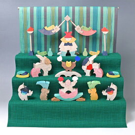 小黒三郎 五月人形 【 楕円武者三段飾り ( 普通垂幕 ) 】 国産 コンパクト おしゃれ 木製 組み木 5月人形 こどもの日 男の子 初節句 端午の節句 卓上 木のおもちゃ 誕生日 ギフト プレゼント 出産祝い U-PLAN 遊プラン KK119