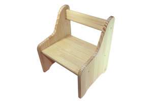 シンプルでかわいい 白木の こども 椅子  木遊舎 ちびっ子チェア ステップ２（子供 椅子 木製 白木 組み立て式 国産） 児童館 手作り