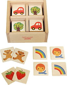 キーナ カードゲーム キーナーメモリー（木製 木のおもちゃ 収納ケース付き ことば遊び 絵合わせ） 児童館