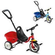プッキー PUKY 三輪車 CAT1 スペシャル 赤 / 青 ドイツ製 手押し棒 ペダル付き かじとり 3輪車 ギフト 男…