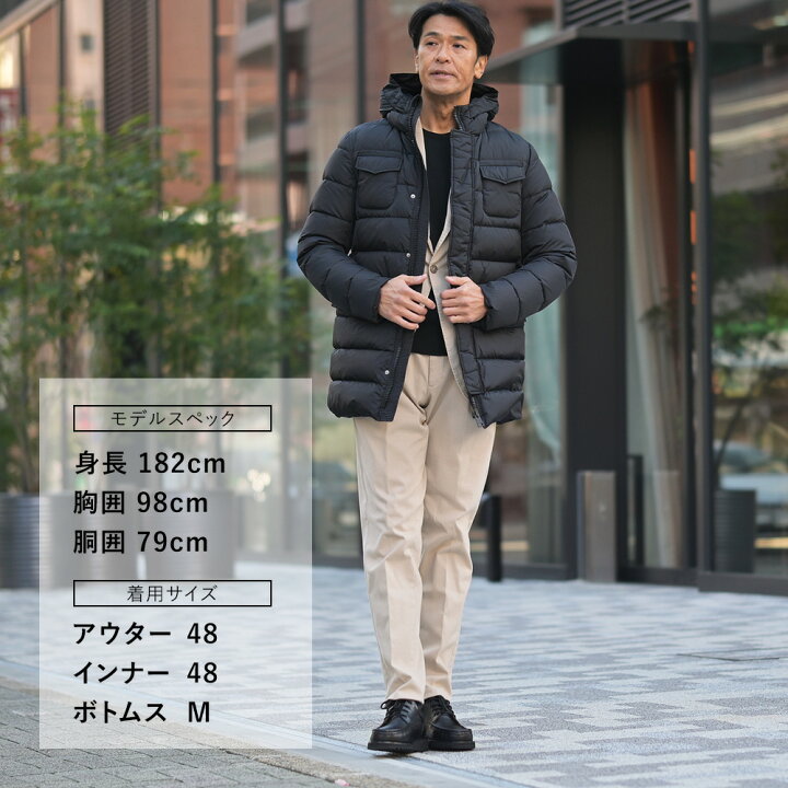 ヘルノ] COAT 【公式・定番】 超軽量ナイロン ダウン入りミリタリー 