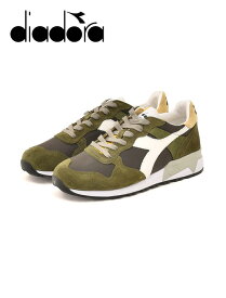 ディアドラ ヘリテージ　　Diadora Heritage スニーカー メンズ ローカットシューズ TRIDENT 90 トライデント グリーン×ブラック スエード リップストップナイロン ストーンウォッシュ加工 でらでら イタリアブランド