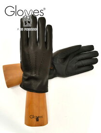 グローブス　　gloves レザーグローブ メンズ ラムレザー スマートフォン対応手袋 カシミヤニット裏地 CA060 ダークブラウン 茶色 羊革 3本ラインデザイン ギフト プレゼント イタリア製 でらでら 公式ブランド