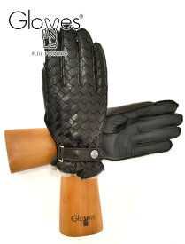 グローブス　　gloves レザーグローブ メンズ ラムレザー スマートフォン対応手袋 イントレチャート カシミヤニット裏地 CA741 ダークブラウン 茶色 羊革 ギフト プレゼント イタリア製 でらでら 公式ブランド