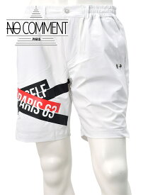 ノーコメントパリ　NO COMMENT PARIS GOLF メンズショーツ ホワイト テックストレッチ ゴルフモデル ハーフパンツ スポーツ 国内正規品 公式ブランド