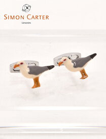Simon cater サイモンカーター BY THE SEA SEAGULL カモメデザイン　職人の手作業で一つ一つ趣の異なるカフリンクス　カフス