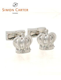 サイモンカーター　　SIMON CARTER カフリンクス メンズ CROWN カフス クラウンモチーフ シルバー 真鍮 アクセサリー ギフト プレゼント イギリスブランド