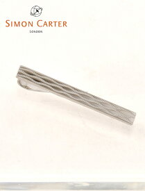 サイモンカーター　　SIMON CARTER ネクタイピン メンズ RIPPLE 波紋デザイン シルバー 真鍮 プラチナ仕上げ スライド式タイバー アクセサリー ギフト プレゼント イギリスブランド