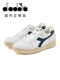 ディアドラ ヘリテージ　　Diadora Heritage レザースニーカー メンズ ローカットシューズ B.560 USED ホワイト×ネイビー ヴィンテージ加工 パンチング 国内正規品 で らでら公式 ブランド