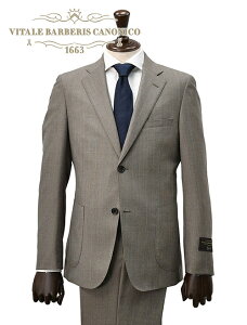 �y8�̂����̓|�C���g8�{�z���B�^�[�� �o���x���X �J�m�j�R�@�@VITALE BARBERIS CANONICO �V���O���X�[�c �����Y 2�{�^���t�����g �u���E�� �E�[���T�L�\�j�[ Super120 �X�g���C�v Superlativo �X�y����