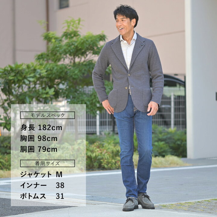 楽天市場】ラルディーニ LARDINI ニットジャケット メンズ 2つ釦 