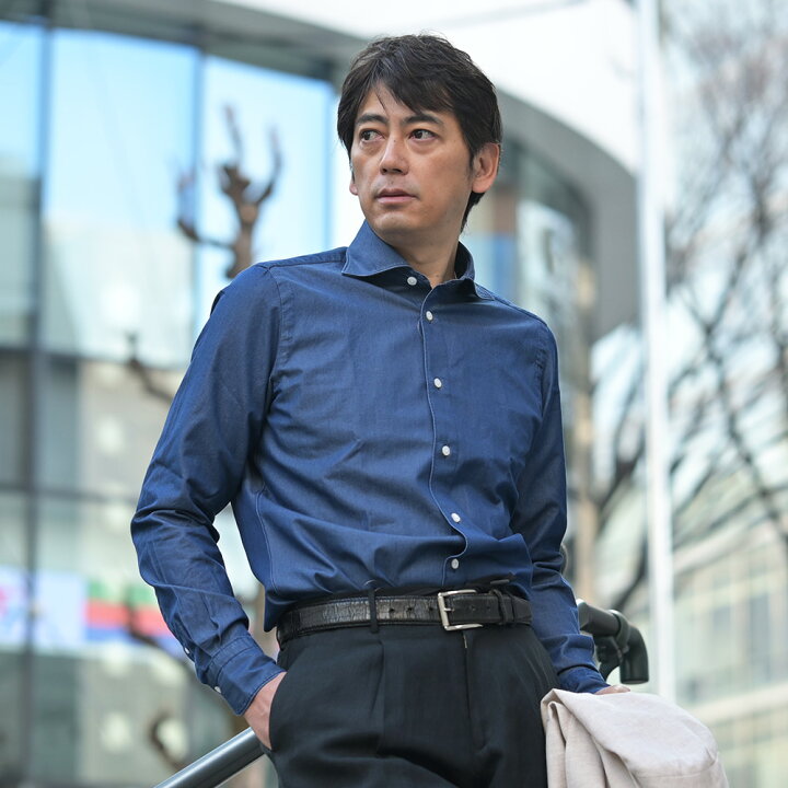 楽天市場】フィナモレ Finamore 長袖カジュアルシャツ メンズ 