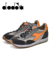 ディアドラ ヘリテージ　　Diadora Heritage スニーカー メンズ ローカットシューズ EQUIPE H DIRTY STONE WASH EVO スエード&キャンバス ベージュ×ネイビー ヴィンテージ加工 レースアップ でらでら イタリアブランド