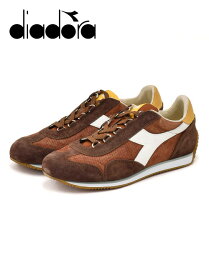 【GWフェア クーポン有】ディアドラ ヘリテージ　　Diadora Heritage スニーカー メンズ ローカットシューズ EQUIPE SUEDE SW カーフスエードレザー レッドブラウン×ダークブラウン 茶系 ラバーソール レースアップ でらでら イタリアブランド