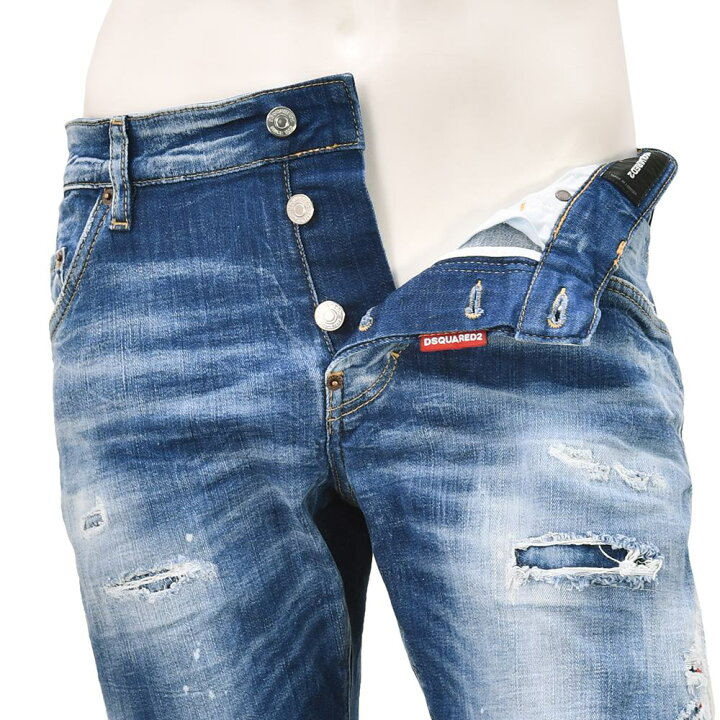楽天市場】ディースクエアード DSQUARED2 ダメージデニムパンツ メンズ 