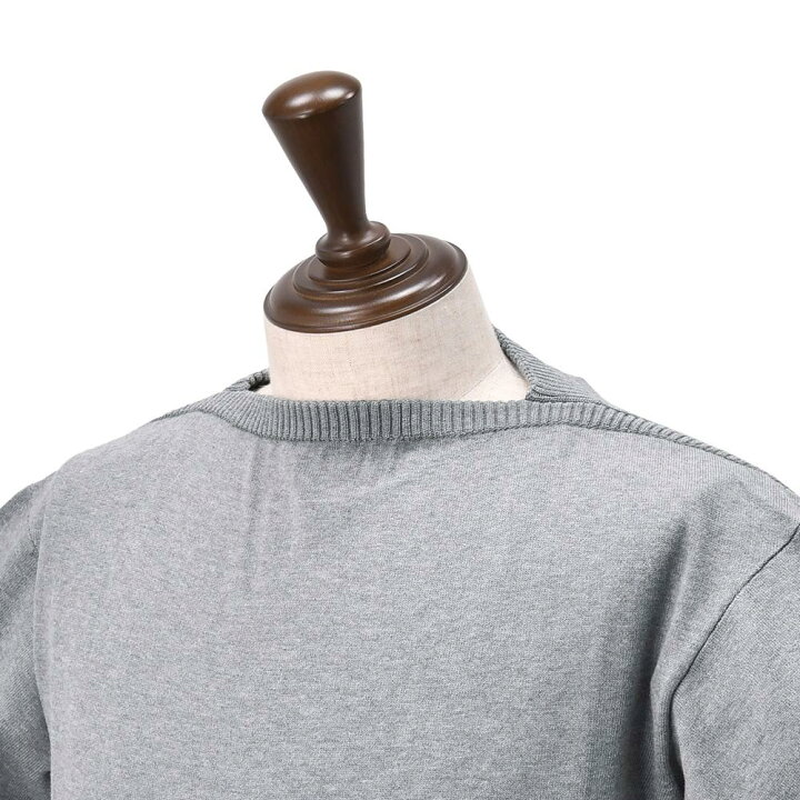 楽天市場 カネル Kanell 半袖ニットソー メンズ バスクシャツ サマーセーター Isolde イソルデ ボートネック グレーメランジ 無地 オーガニックコットン でらでら 公式ブランド インポートセレクトshopでらでら