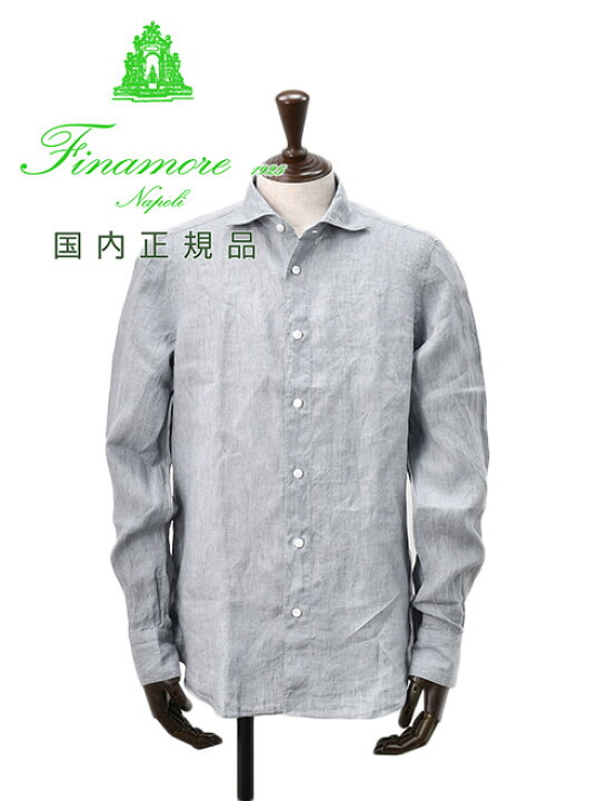 楽天市場】フィナモレ Finamore 長袖カジュアルシャツ メンズ SIMONE 