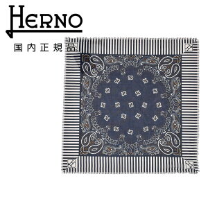 �w���m�@�@HERNO �X���[���X�J�[�t �����Y �o���_�i �s���A�R�b�g���f�� �l�C�r�[ �� �X�N�G�A�^ �y�C�Y���[�� ���m�O�������S 58cm×58cm ���� FOU00001U �������K�i �ł�ł� �����u�����h