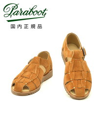 【2,000円offクーポン!】パラブーツ　　PARABOOT グルカサンダル メンズ PACIFIC パシフィック ハニーブラウン ベロアスエード SPORTソール グラディエーター 編み込み ストラップ調節 国内正規品 でらでら公式 ブランド