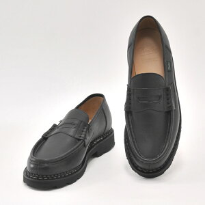 パラブーツ  PARABOOT 国内正規品 ランス REIMSモデル ブラック NOIRE LISオイルドレザー製 コインローファー スリッポン メンズシューズ フランス
