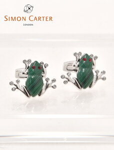 サイモンカーター  SIMON CARTER 蛙 カエル 赤い眼で芸術的なアニマルモチーフ Darwin Frog Cufflinks カフリンクス カフス