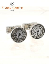 サイモンカーター　　SIMON CARTER カフリンクス メンズ CLOCKFACE カフス 時計モチーフ シルバー 真鍮 アクセサリー ギフト プレゼント イギリスブランド