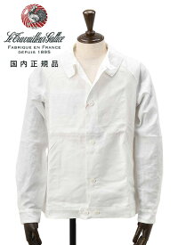 【3月4日20時発売開始30】ル トラヴァイユール ガリス　　LE TRAVAILLEUR GALLICE ワークジャケット メンズ サマーブルゾン アイリッシュリネン ホワイト 白 ラグランスリーブ 裾アジャスター リラックスフィット 国内正規品 でらでら 公式ブランド