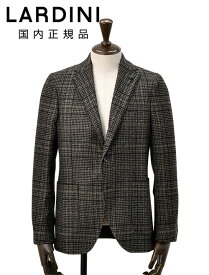 【clearance 30%off】ラルディーニ　　LARDINI カジュアルジャケット メンズ 段返り3つ釦 ウールシルク ADVANCE ブラウンチェック ブート二エール付 アンフィニッシュ袖 ボタン付け代金込み 国内正規品 でらでら 公式ブランド