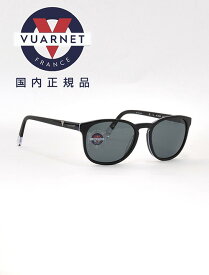 【2,000円offクーポン!】ヴァルネ　　VUARNET サングラス メンズ DISTRICT VL1622 ブラック＆グレー ウェリントン型 UV100％カット トリコロールデザイン フランス製 国内正規品 でらでら 公式ブランド