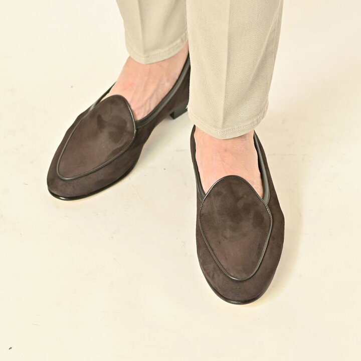 BAUDOIN&LANGE ボードインアンドランジ 通せる ローファー ベージュ